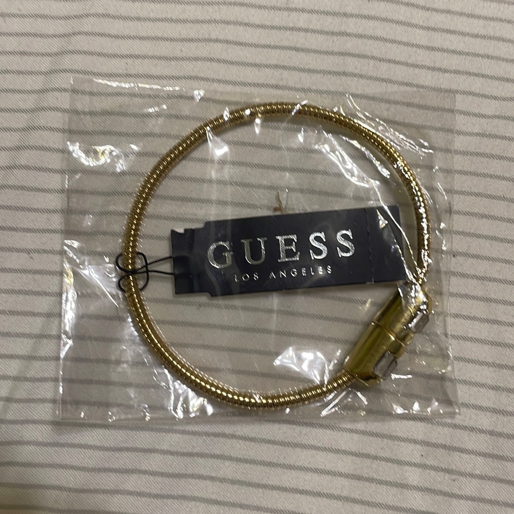 Guess gold tone crystal bangle jewlery